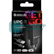 Сетевой адаптер Defender 1xUSB,5V/2.1А, кабель micro-USB (UPC-11)