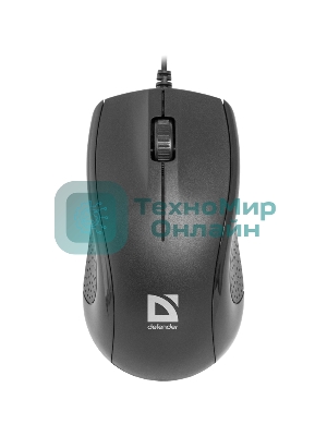 Мышь проводная Defender Optimum MB-160 черный, 1000 dpi, USB, кнопки - 3