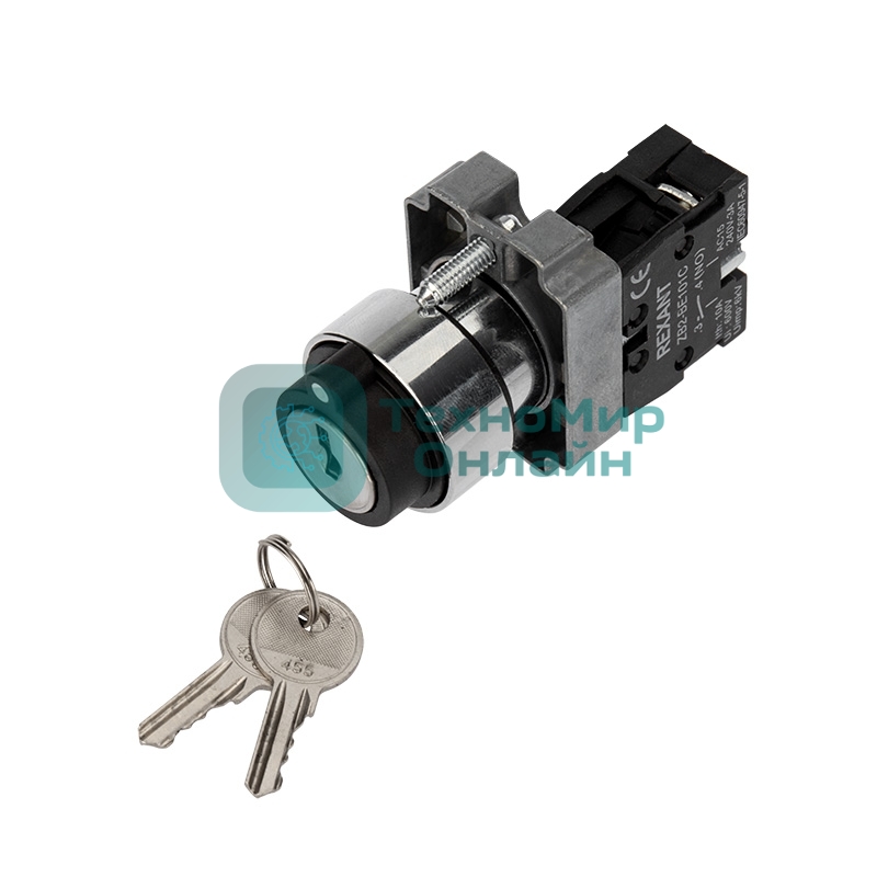 Переключатель Rexant BD21 2P с замком NO