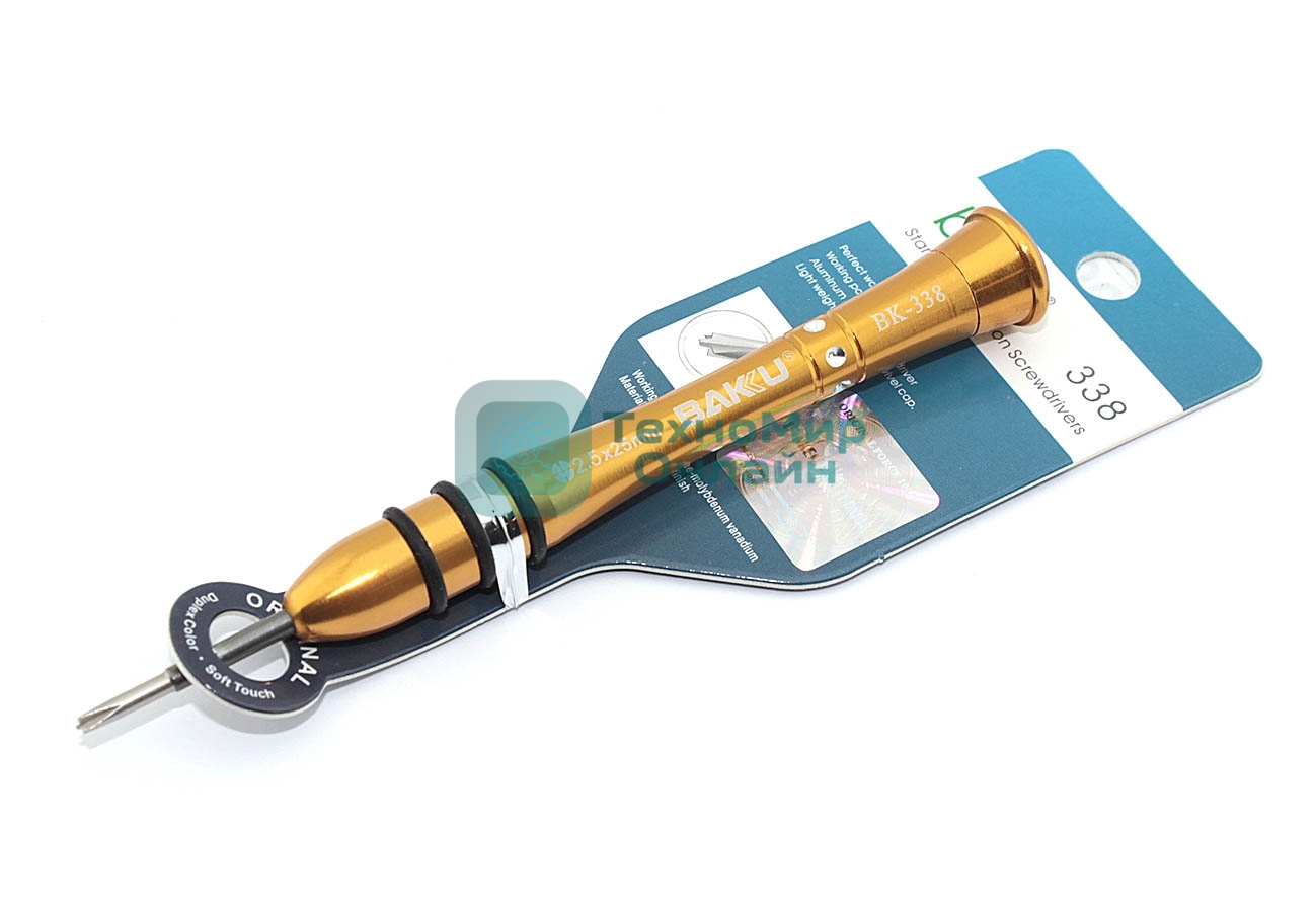 Отвертка крестовая 2.5 со штырем для iPhone 7,8 BAKU BK-338 (2.5 x 25mm)