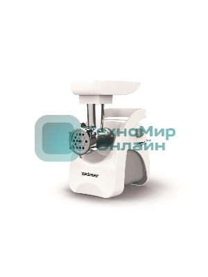 Мясорубка электрическая Zelmer ZMM9801B белый, 2200 Вт, 3.0 кг/мин, реверс, насадки - 5