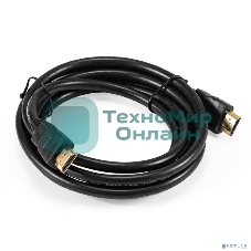 Кабель HDMI ExeGate EX-CC-HDMI2-1.5 (19M/19M, v2.0, 1,5м, 4K UHD, Ethernet, позолоченные контакты)