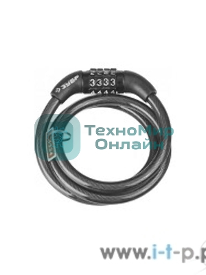 Замок тросовый Зубр Стандарт, кодовый, с неизменяемым кодом, длина троса - 1200мм, d 8мм. 37267-120