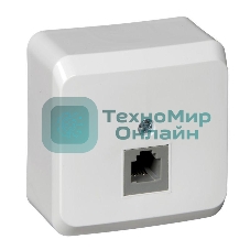 Розетка телефонная 1-м ОП Этюд бел. SchE TELA-001B