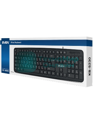 Клавиатура SVEN KB-S230 проводная, USB Type-A, чёрный