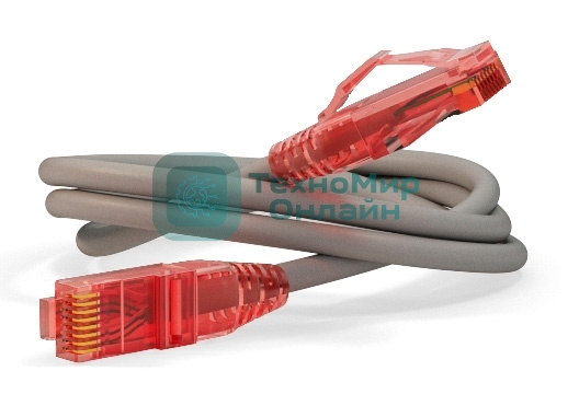 Патч-корд Hyperline U/­UTP, Cat.5e, LSZH, 5 м, серый 