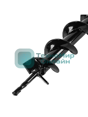 Шнек для грунта Denzel E-60, диаметр 60 мм, длина 800 мм, соединение 20 мм, несъемный нож