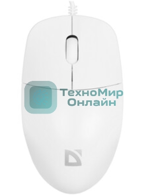 Мышь проводная Defender Azora MB-241 белый, 1200 dpi, USB, кнопки - 3