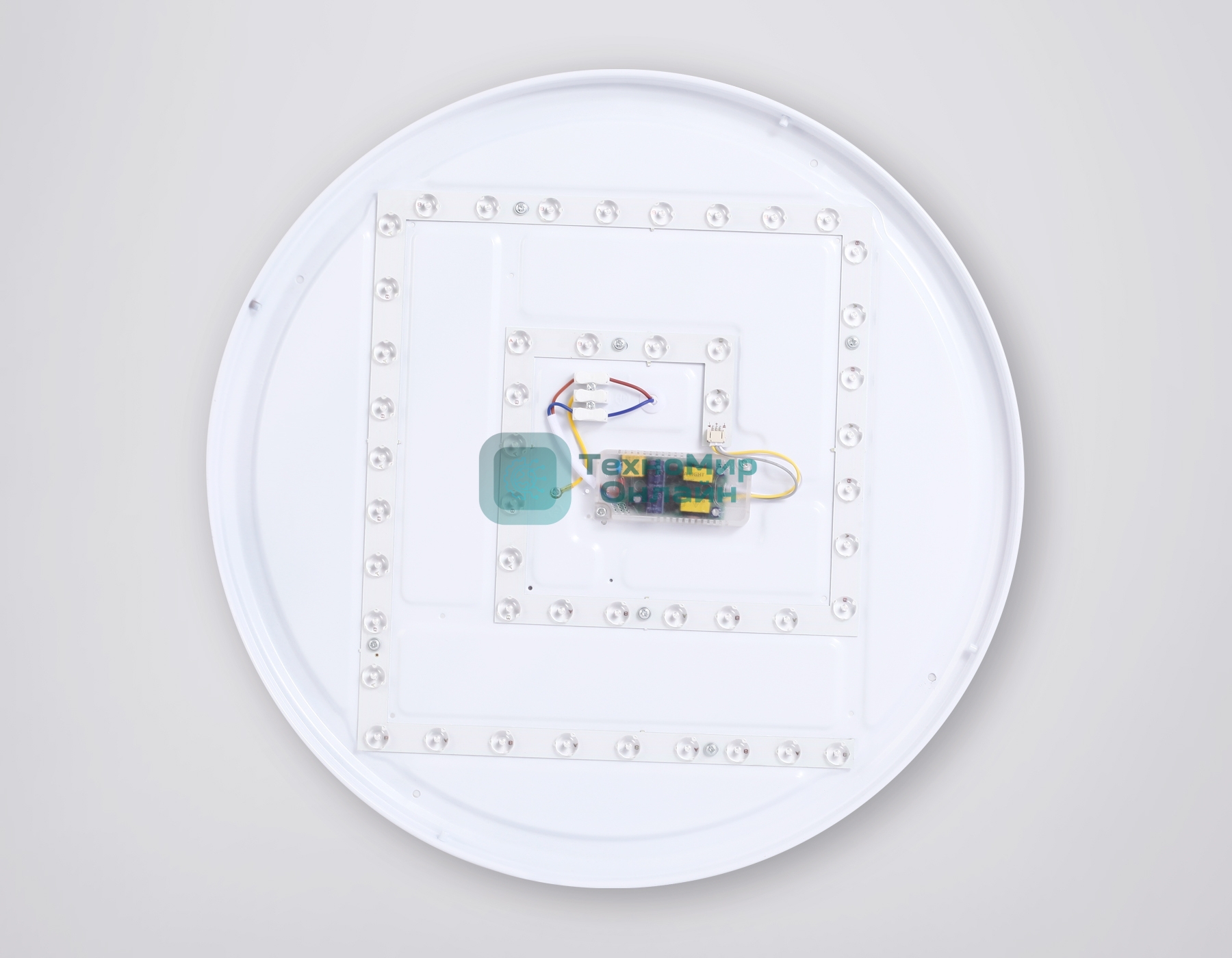 Потолочный светодиодный светильник Ambrella light FZ1326 BK/LWD черный/светлое дерево IP20 60W 3000-6400K D490*80 (ПДУ ИК)