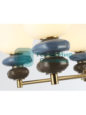 Люстра Ambrella light LH53164/5 SB/WH бронза/белый 40W 3000K D650*900