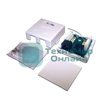 Настенная розетка, 2 порта RJ-45 категории 6, STP, белая