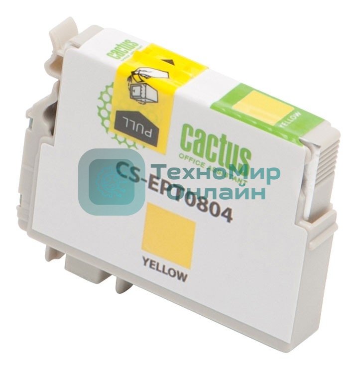 Картридж струйный Cactus CS-EPT0804 (T0804) желтый (11,4 мл) для Epson Stylus Photo P50/PX650/PX660/PX700/PX700W/PX710/PX710W/PX720/PX720WD/PX800/PX800FW/PX810/PX810FW/PX820/PX820FWD/R265/R285/R360/RX560/RX585/RX685