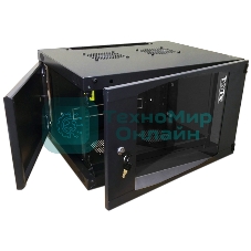 Шкаф настенный Next, 15U 550x450, стеклянная дверь, черный