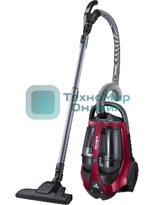 Пылесос Samsung VCC885FH3P красный, 430/2200 Вт, уборка сухая, пылесборник двойная камера 2л