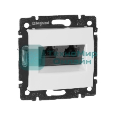 Компьютерная двойная розетка Legrand Valena 774231, белая RJ45 5 кат UTP