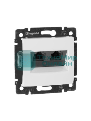 Компьютерная двойная розетка Legrand Valena 774231, белая RJ45 5 кат UTP