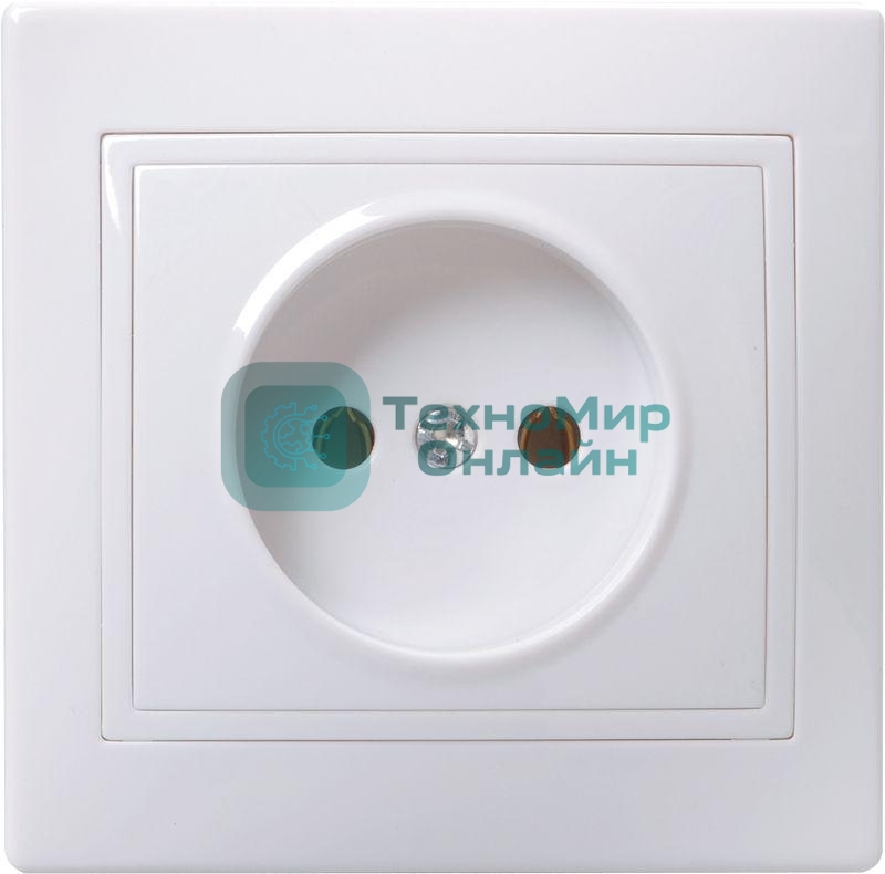 Розетка 1-м СП Кварта 10А IP20 без заземл. бел. IEK ERK13-K01-10-DM