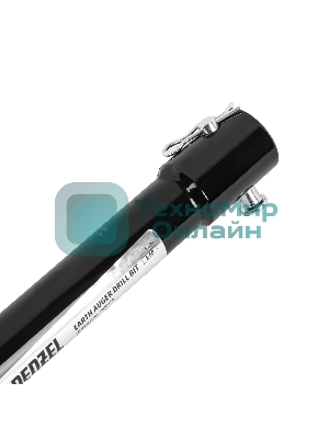 Шнек для грунта Denzel E-60, диаметр 60 мм, длина 800 мм, соединение 20 мм, несъемный нож