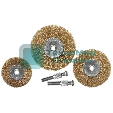 Набор щеток Matrix для дрели, 3 шт., 3 Плоские, 50-63-75 мм, со шпильками