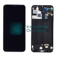 Дисплей (модуль) для Samsung Galaxy A30 SM-A305F в сборе с тачскрином и рамкой (TFT) черный