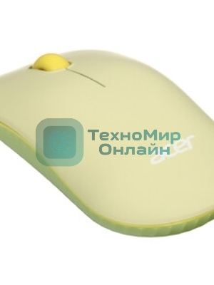 Мышь беспроводная Acer OMR205 зеленый/желтый, 1200 dpi, радиоканал, USB, кнопки - 3