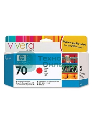 Картридж струйный HP №70 C9456A красный для HP DJ Z2100/Z3100 (130мл)