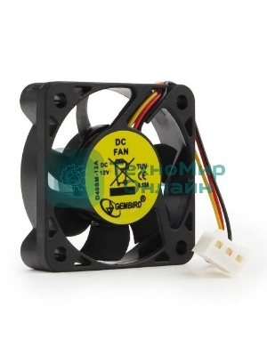 Вентилятор для корпуса Gembird черный, 40 мм, 6000 об/мин, 25 дБ, 3 pin