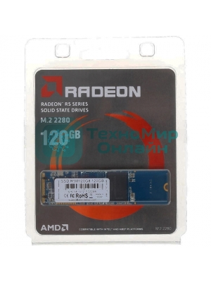 Накопитель SSD AMD Radeon R5M120G8, 120Gb, M.2 2280, SATA III, R/W 530/330