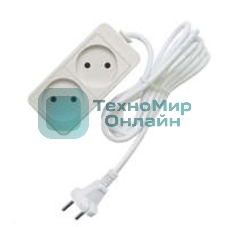 Удлинитель 2х5 м без заземл. 10А IP20 2.2 кВт Союз 481S-1205