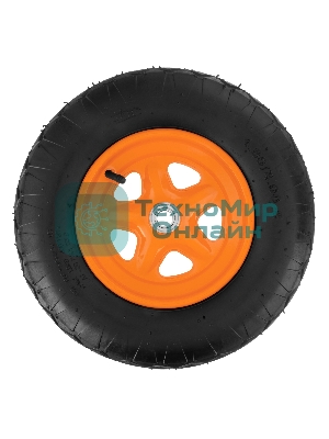 Колесо пневматическое Palisad 4.80/4.00-8, D 380 мм, подш. внут. диам. 20 мм, длина оси 90 мм
