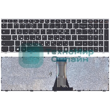 Клавиатура для ноутбука Lenovo IdeaPad G50-70 G50-30 черная с серой рамкой