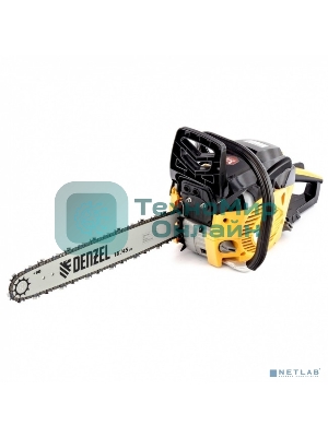 Пила цепная бензиновая Denzel DGS-5218, шина 45 см, 52см3, 3,5 л.с., шаг 0,325, паз 1,5 мм,
