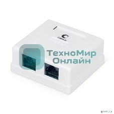 Розетка компьютерная Cabeus WS-8P8C-Cat.5e-2 RJ-45, категория 5e, двойная, внешняя, Dual IDC