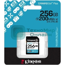 Флеш карта SDXC 256Gb Kingston SDG4/256Gb Canvas Go! Plus V30