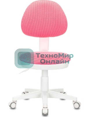 Кресло детское Бюрократ KD-3, на колесиках, ткань, розовый