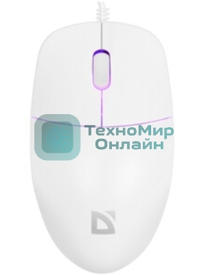 Мышь проводная Defender Azora MB-241 белый, 1200 dpi, USB, кнопки - 3