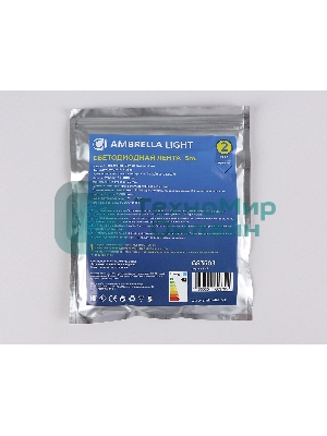 Светодиодная лента Ambrella light GS3503 2835 240Led /22W m/ 24V IP20 6500K/ 5000*10*1.2mm (2 конт.)