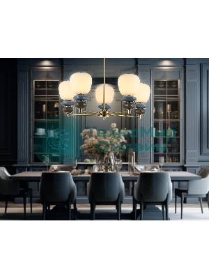 Люстра Ambrella light LH53164/5 SB/WH бронза/белый 40W 3000K D650*900