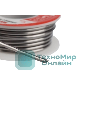 Припой с канифолью Rexant 100гр d=2.0мм (Sn60 Pb40 Flux 2.2%)