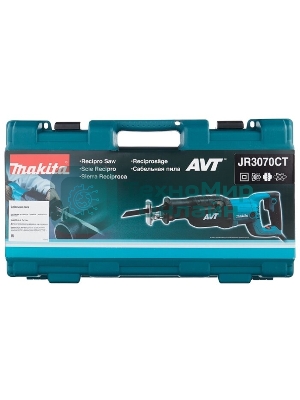 Пилы электрические цепные Makita JR3070CT Пила саб, 1510Вт,0-2800об\м,ход-32мм,рез-255мм,4.3кг,чем,АВТ