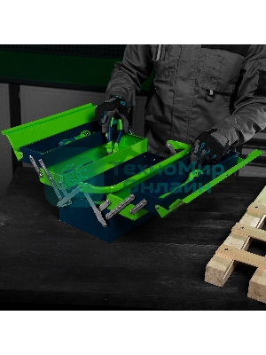 Ящик для инструмента Сибртех 430х200х200 мм, пять секций, металлический