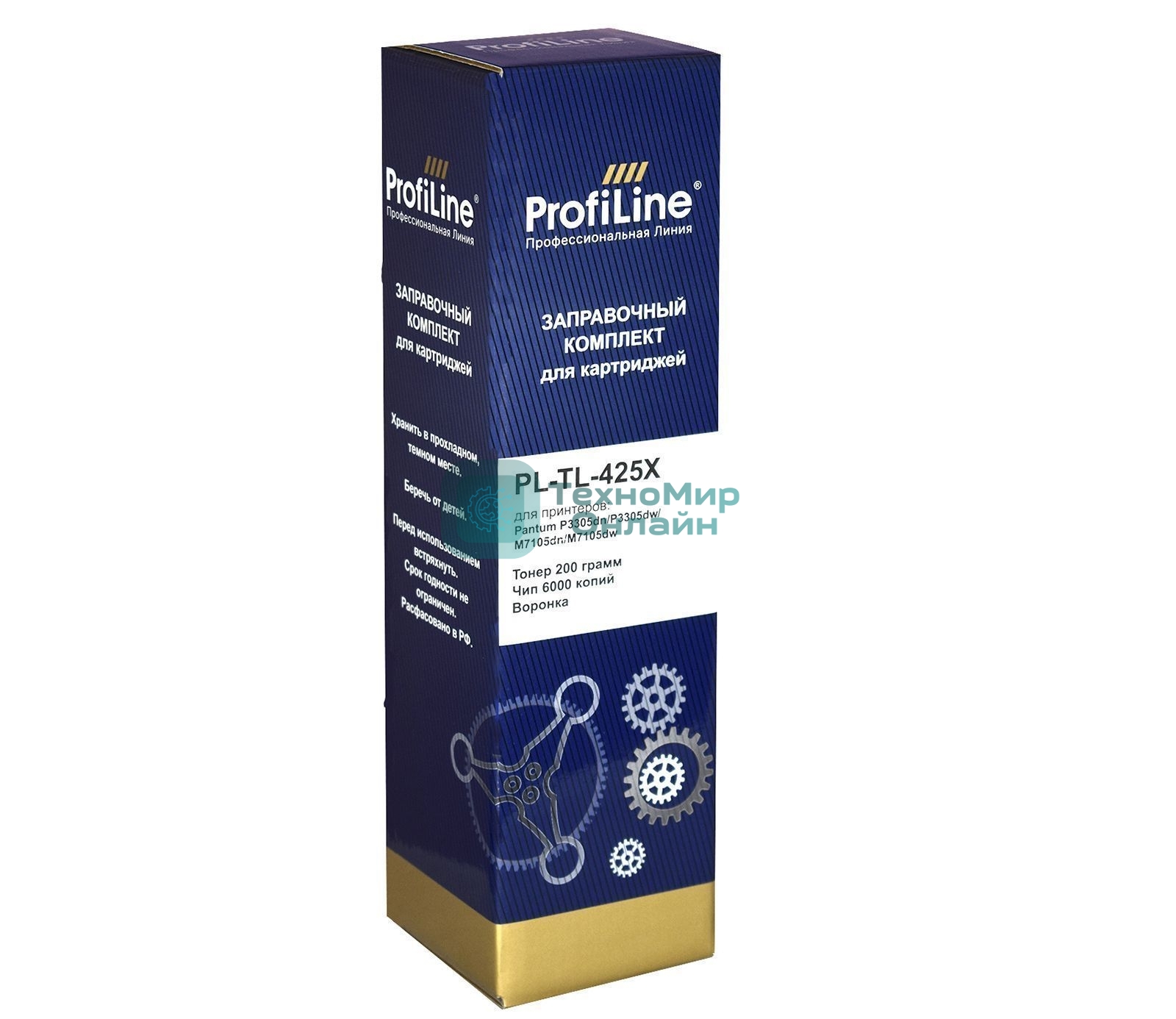 Заправочный комплект PL-TL-425X для принтеров Pantum P3305dn/P3305dw/M7105dn/M7105dw (тонер 200гр + чип + воронка) ProfiLine