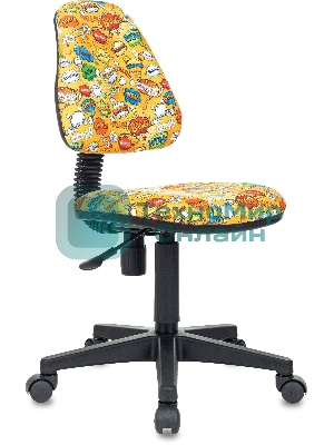 Кресло Бюрократ KD-4 оранжевый, ткань, 120 кг