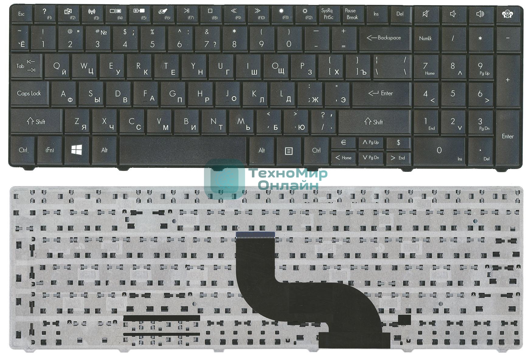 Клавиатура для ноутбука Packard Bell Gateway E1 черная