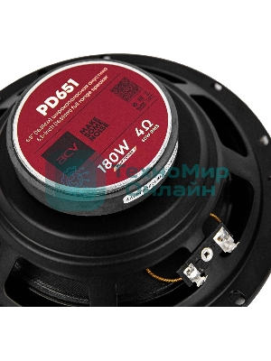 Колонки автомобильные ACV PD-651 BEATS (без решетки) 180Вт 88дБ 4Ом 16см (6.5дюйм) (ком.:2кол.) коаксиальные однополосные