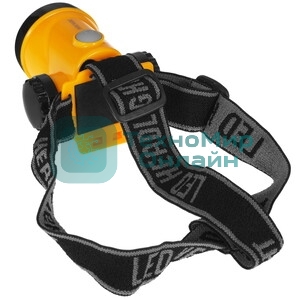 Фонарь аккумуляторный налобный Космос 1Вт LED+3Вт COB LED Li-ion 18650 800 мАч корпус ABS-пластик USB-шнур регулируемый эласт. ремешок