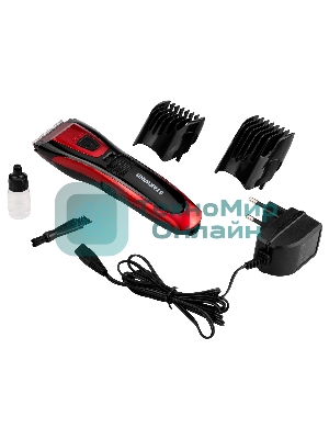 Машинка для стрижки Starwind SHC 4470 красный 3Вт (насадок в компл:2шт)