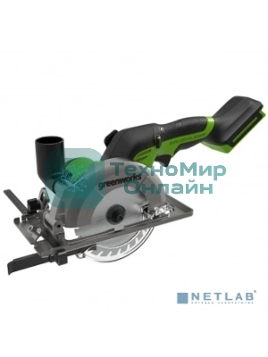 Циркулярная пила аккумуляторная GreenWorks G24MCS 24В, бесщеточная, без АКБ и ЗУ (1501207)