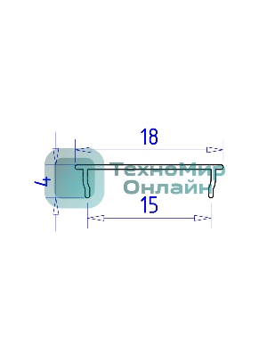 Алюминиевый профиль Ambrella light GP1500AL серебро 2000*18*4