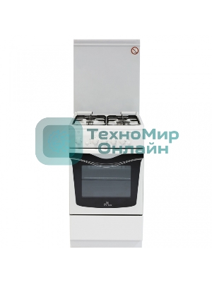 Плита газовая De Luxe 506040.04Г (КР) ЧР белый, конфорок 4 шт, духовка 54 л, 50 см x 85 см x 60 см